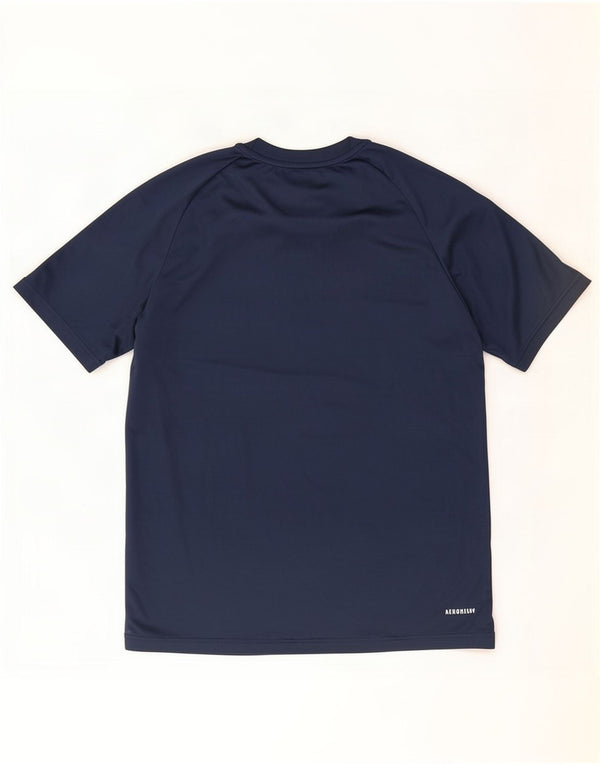 Adidas Garçon Climalite T-Shirt Top 13-14 ans Bleu Marine Polyester