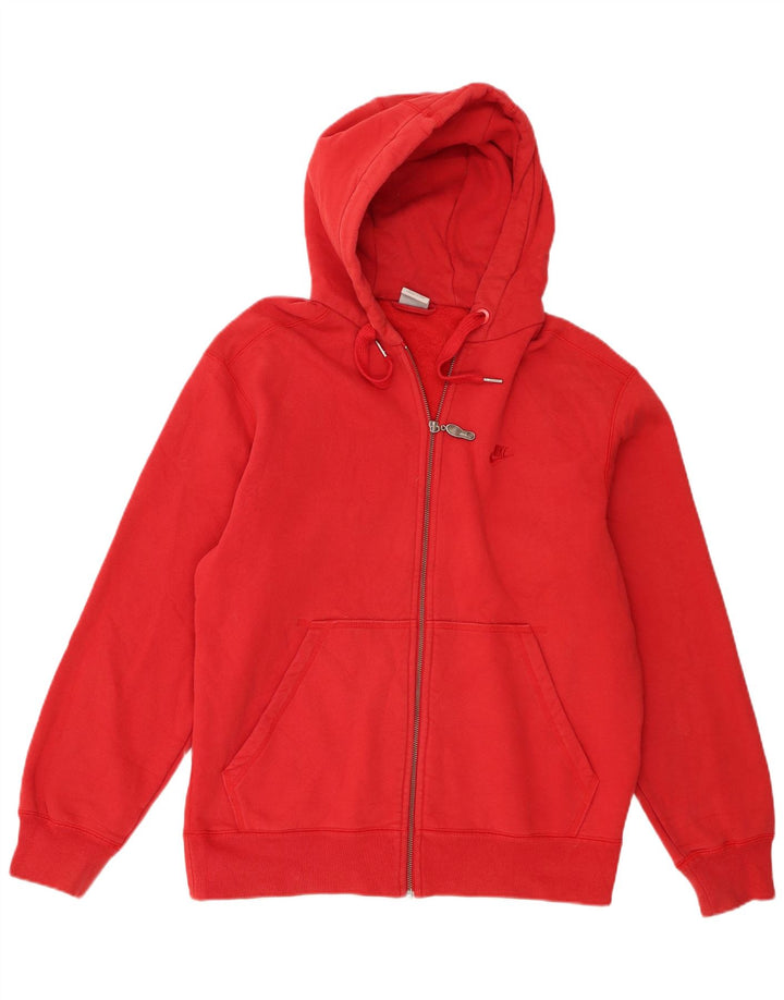 Nike Pull à capuche zippé en coton rouge moyen pour homme