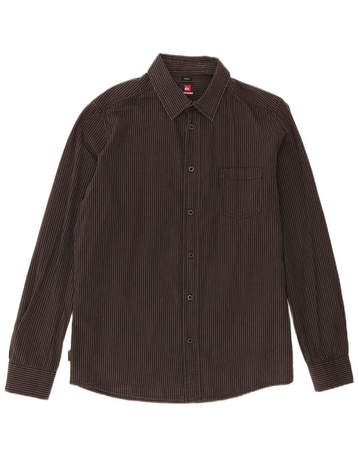 Quiksilver Chemise Mid Fit Homme Petit Gris Rayé Coton