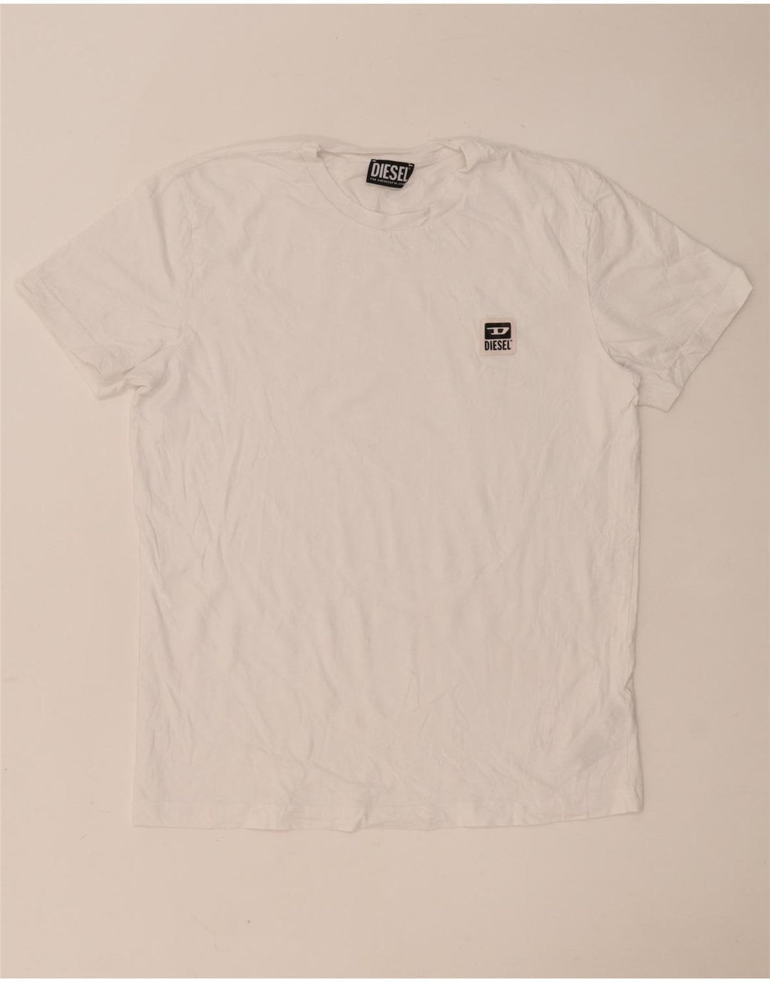 Diesel T-Shirt Homme Grand Blanc Coton