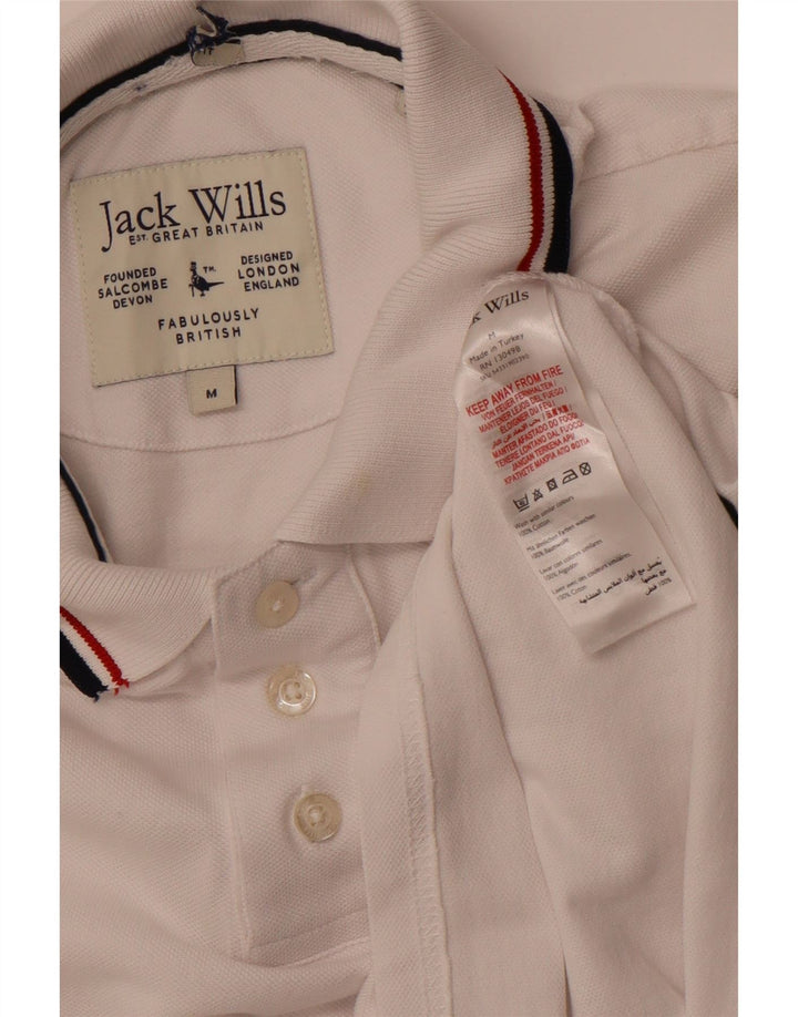 JACK WILLS Polo Homme Blanc Moyen Coton