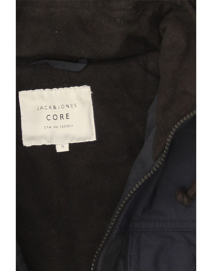 Jack & Jones Veste utilitaire à capuche pour homme UK 36 Small Bleu marine Polyester