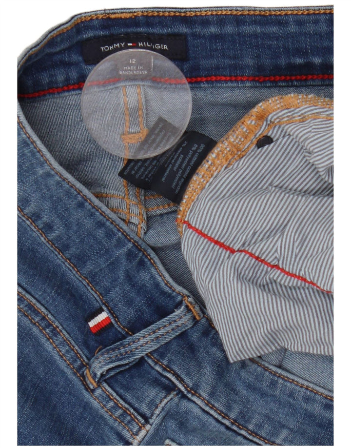 TOMMY HILFIGER Short en jean pour femme US 12 Large W34 Bleu Coton