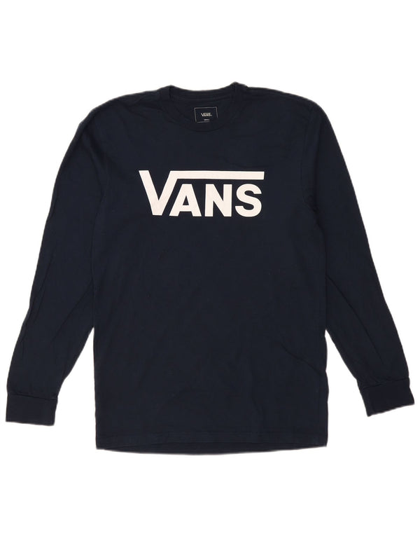 VANS Haut graphique coupe classique à manches longues pour homme en coton bleu marine