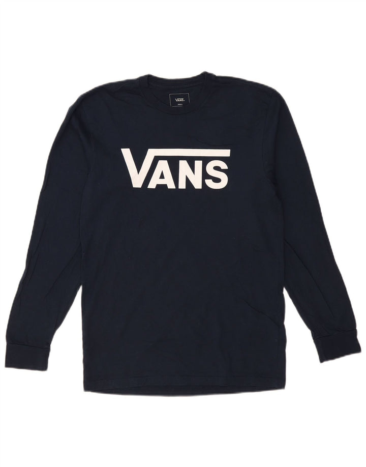 VANS Haut graphique coupe classique à manches longues pour homme en coton bleu marine