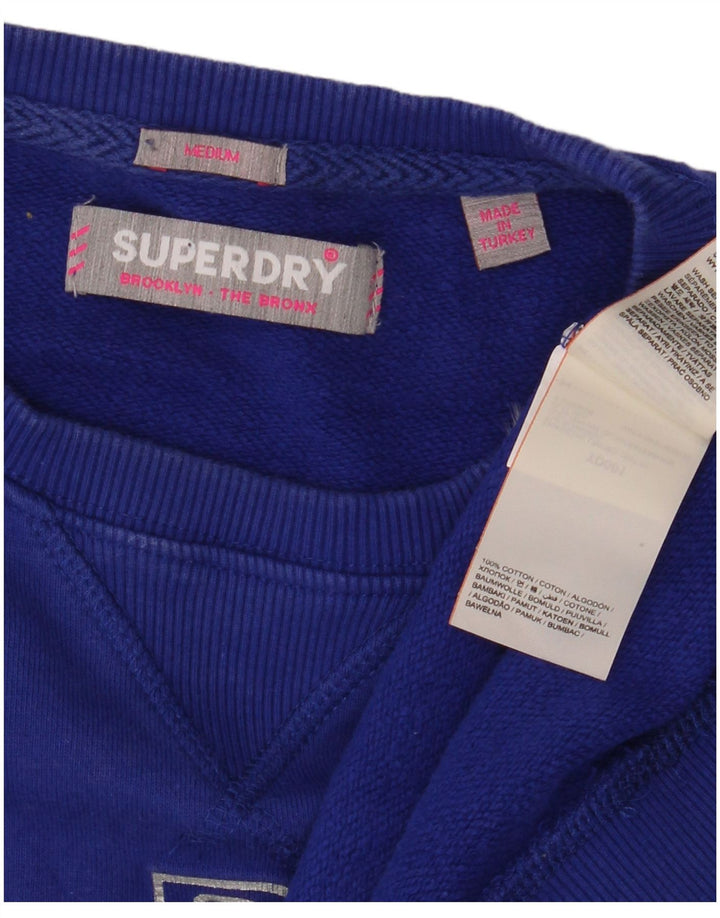 Superdry Sweat-shirt surdimensionné graphique pour femme UK 14 Bleu moyen