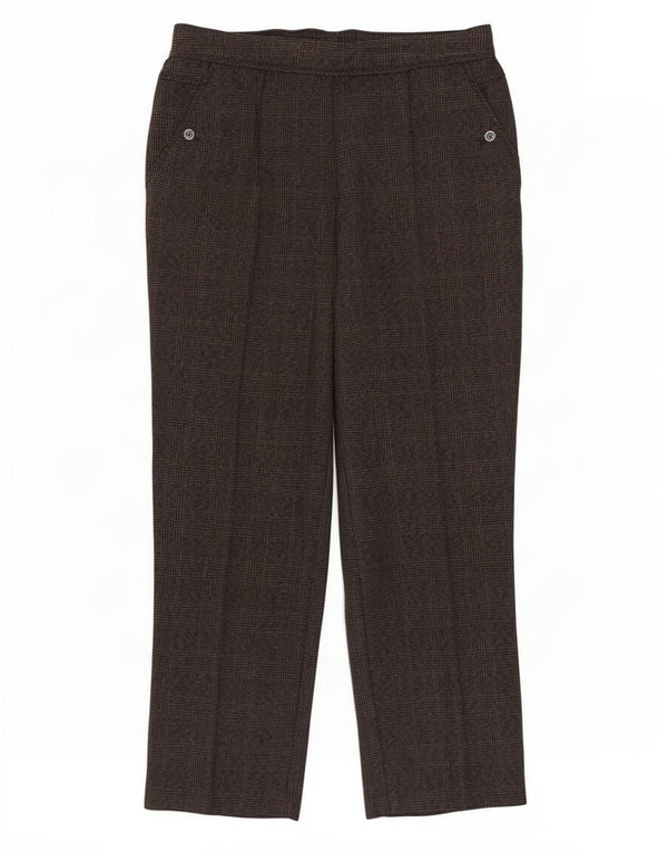 Marks & Spencer Pantalon décontracté pour femme UK 12 Medium W30 L27 Marron