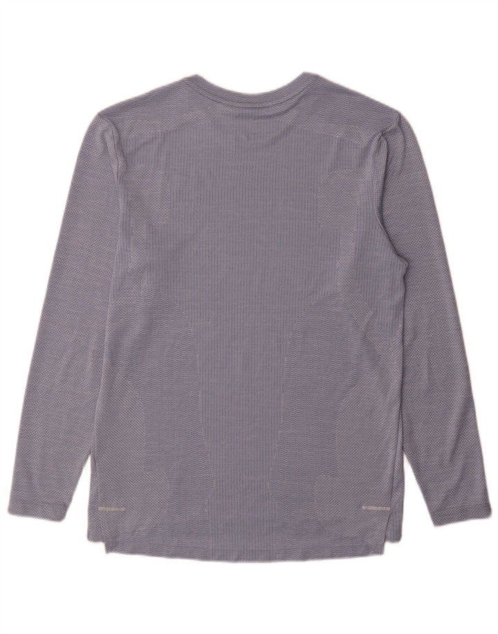 Nike Haut Dri Fit à manches longues pour homme en polyester à fines rayures bleues