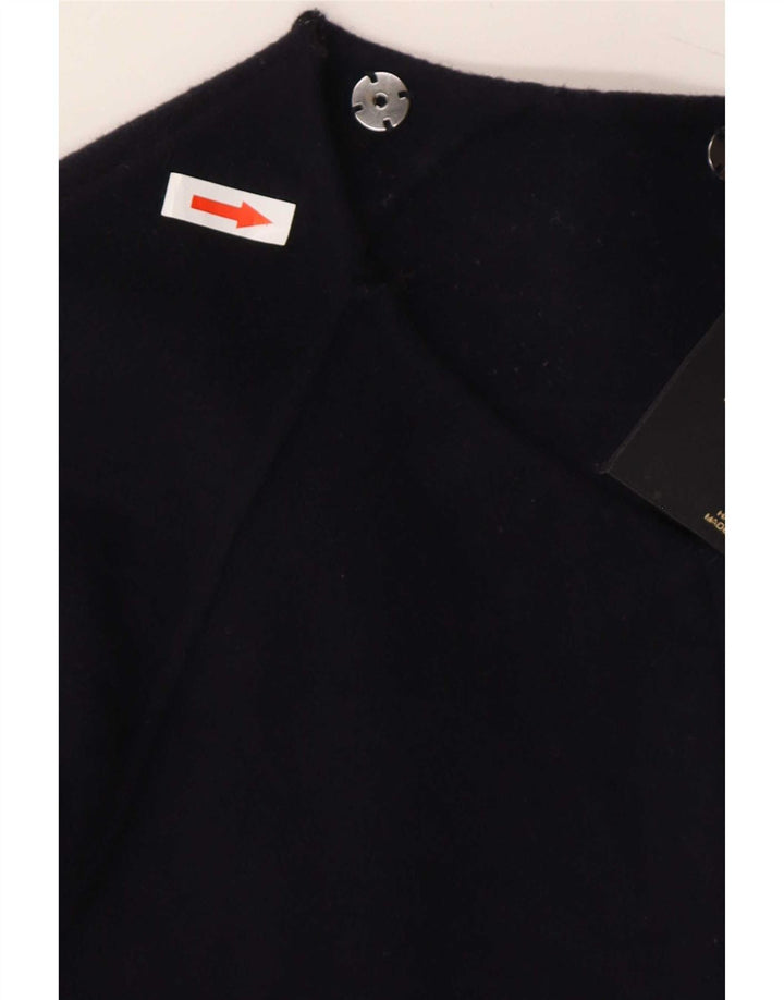 Massimo Dutti Veste Bomber Femme UK 16 Grande Laine Bleu Marine