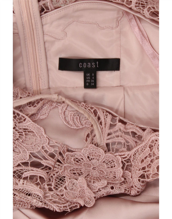 Coast Robe fourreau pour femme UK 8 Petit Rose Polyester