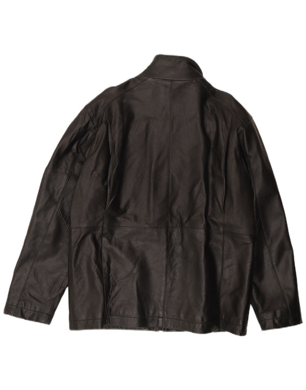 HELIUM Veste en cuir pour homme UK 42 XL Cuir noir