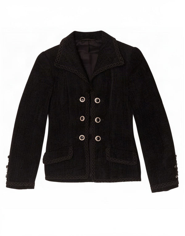 Ralph Veste blazer croisée pour femme UK 8 Small Noir
