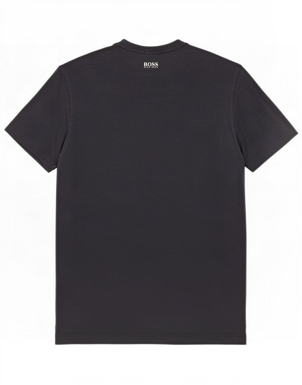 Hugo Boss Hommes Regular Fit Graphic T-Shirt Top Large Bleu Marine Coton