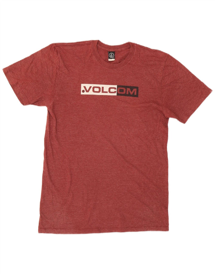VOLCOM T-Shirt Graphique Homme Rouge Moyen Coton