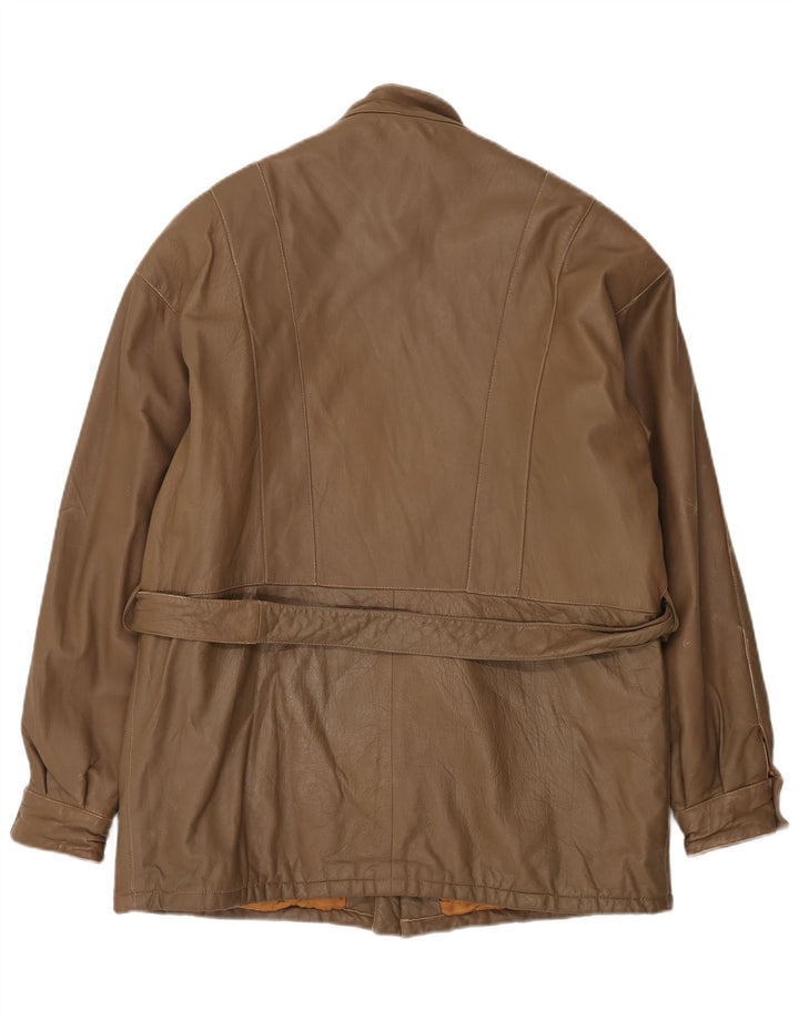 LIVERPOOL Veste en cuir militaire pour homme IT 54 2XL Cuir marron