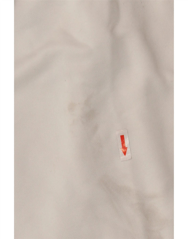 Adidas Pull à capuche zippé pour femme UK 8 Petit Polyester Colorblock Blanc