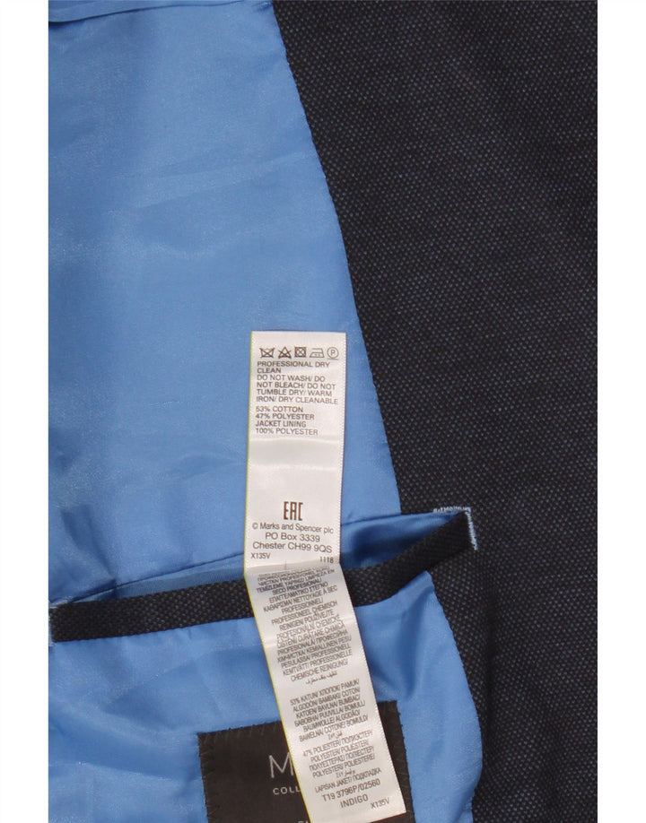 MARKS & SPENCER Veste blazer coupe slim à 2 boutons pour homme UK 46 XL Bleu marine