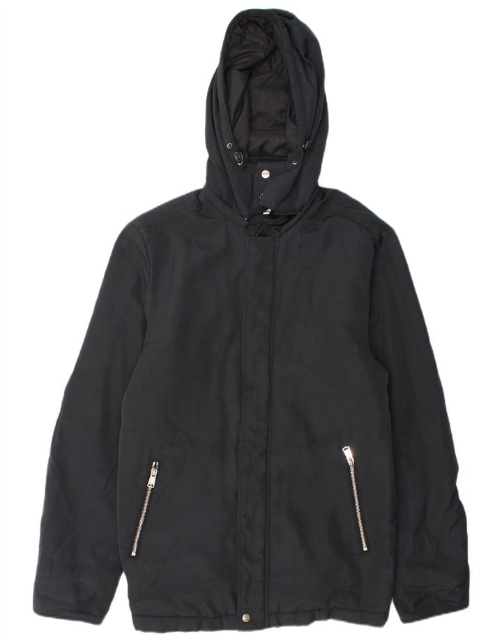 Reiss Veste coupe-vent à capuche pour homme UK 38 Medium Noir Coton