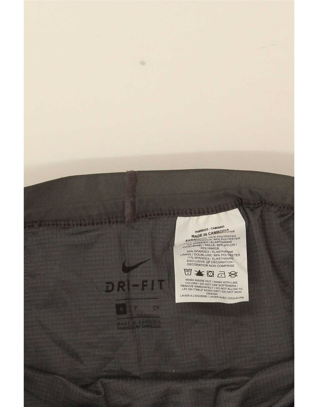 Nike Short de sport Dri Fit pour femme UK 10 Petit Gris Polyester
