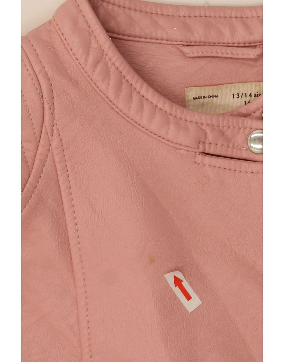 Zara Veste en similicuir fille 13-14 ans Rose Polyester