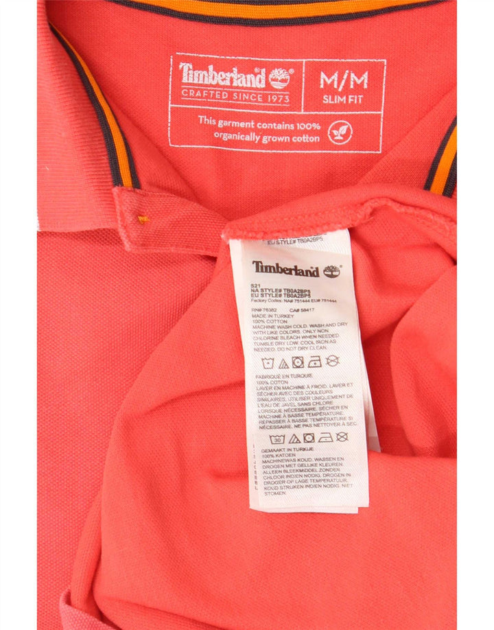 Timberland Polo Slim Fit Homme Rose Moyen Coton