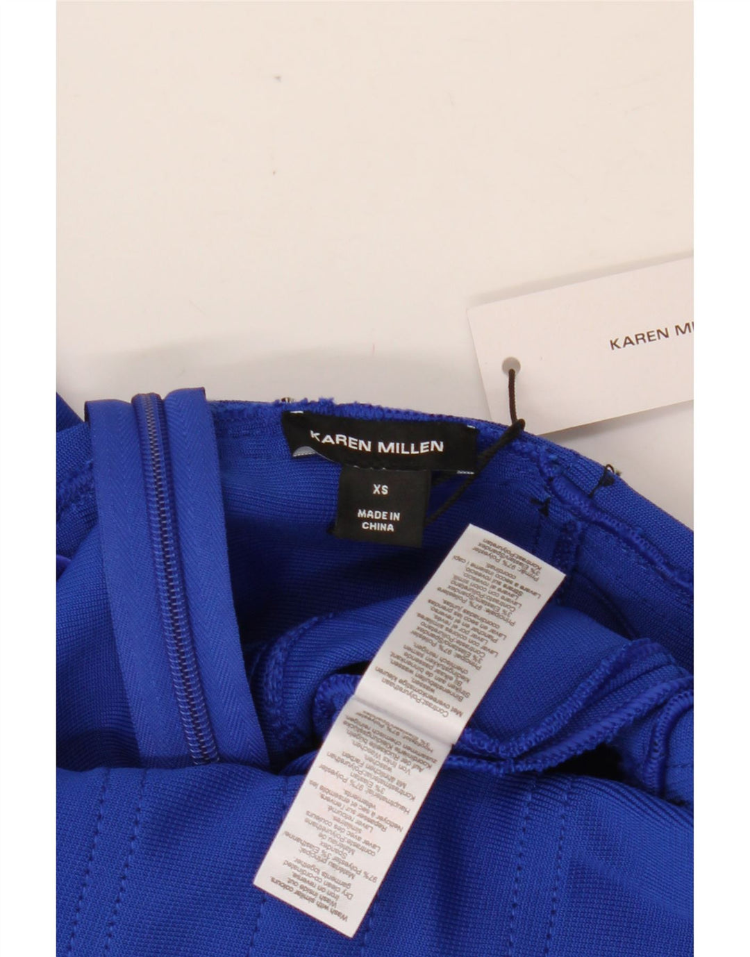 KAREN MILLEN Leggings Femme UK 6 XS Bleu Polyester