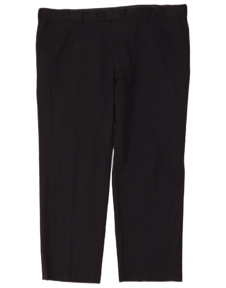Marks & Spencer Pantalon de Costume Droit Regular Homme W42 L29 Bleu Marine