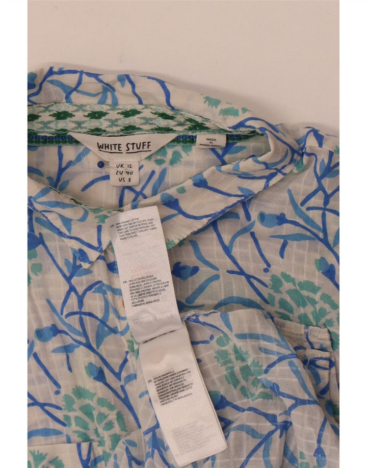 Chemise à manches courtes White Stuff pour femme UK 12 Medium Floral Cotton