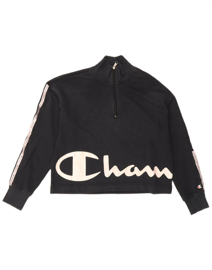 Champion Sweat-shirt graphique surdimensionné pour femme UK 16 Large Noir
