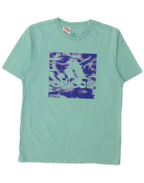Adidas T-Shirt Graphique Garçon 13-14 ans Turquoise Coton