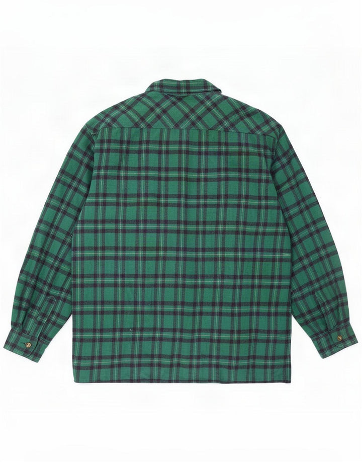 Marlboro Classics Chemise en flanelle pour hommes à carreaux verts larges