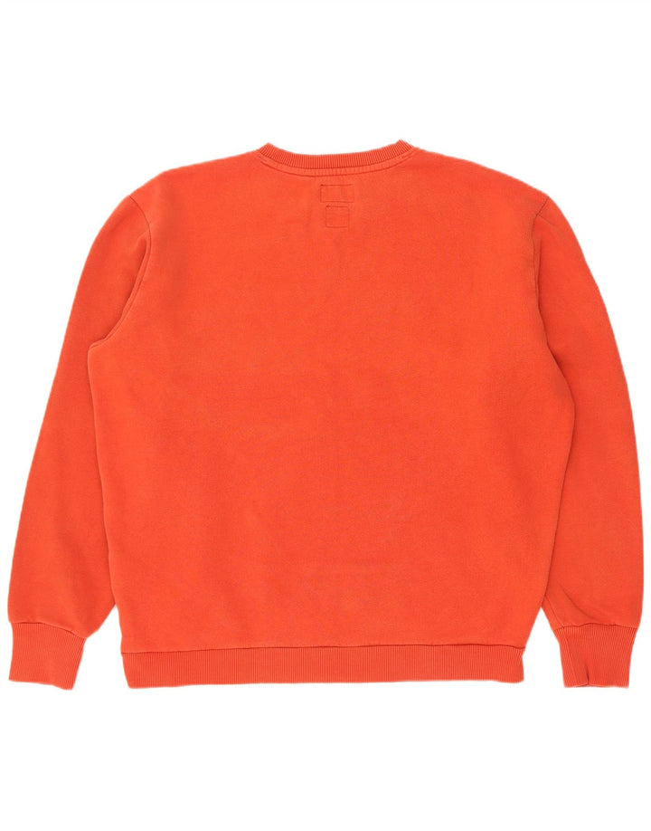 Superdry Sweat-Shirt Graphique en Coton Orange Moyen Homme