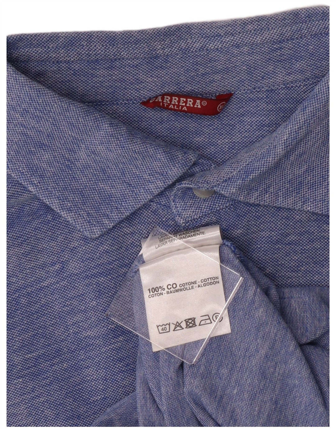 Carrera Chemise Homme XL Bleu Moucheté Coton