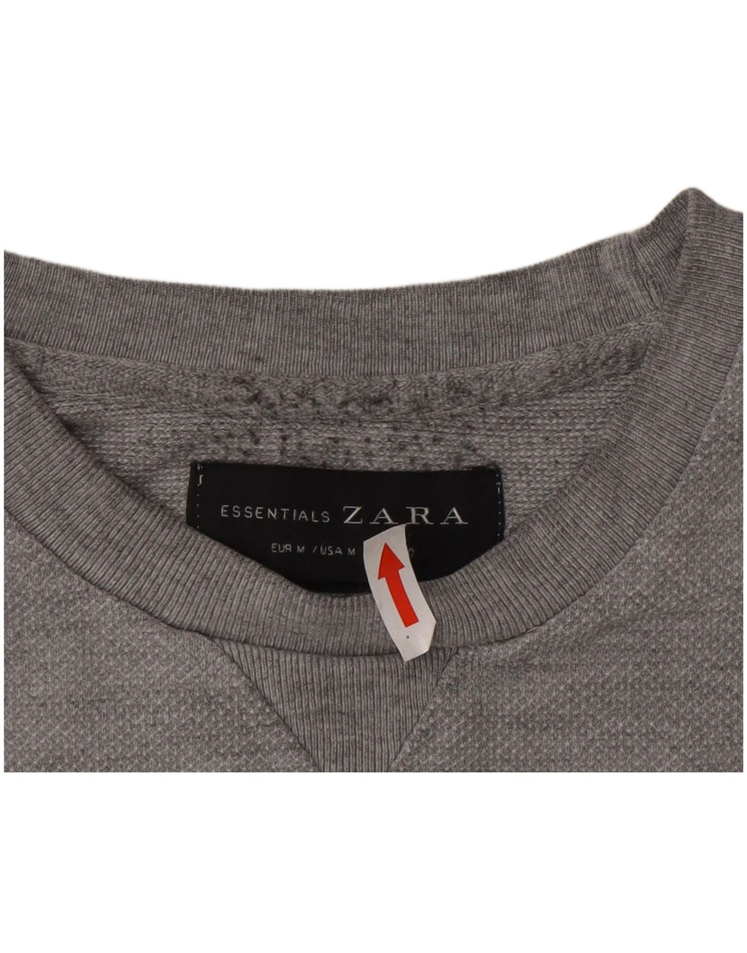 Zara Homme Sweatshirt Jumper Moyen Gris Coton