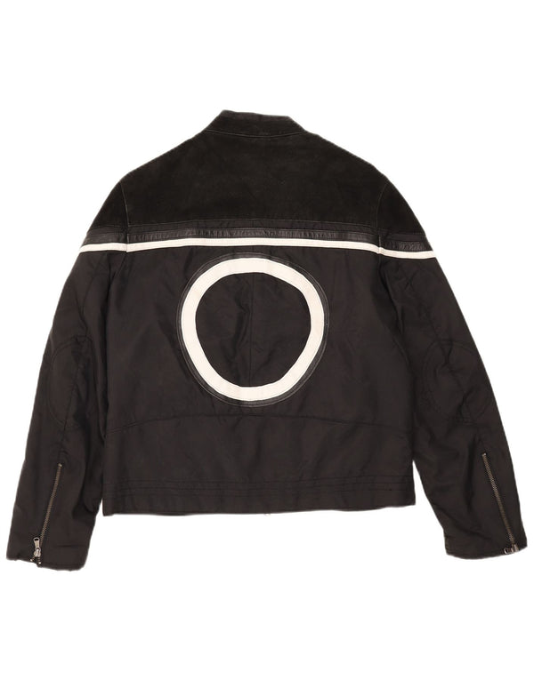 Les Boulevards Veste Graphic Racer Femme IT 48 XL Noir Colourblock