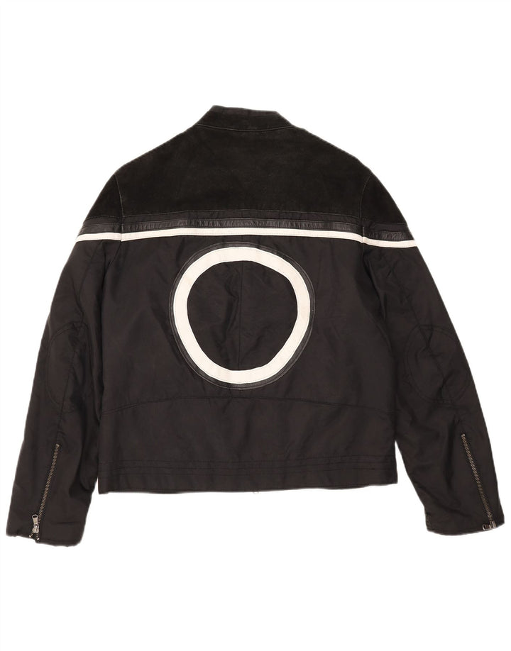 Les Boulevards Veste Graphic Racer Femme IT 48 XL Noir Colourblock
