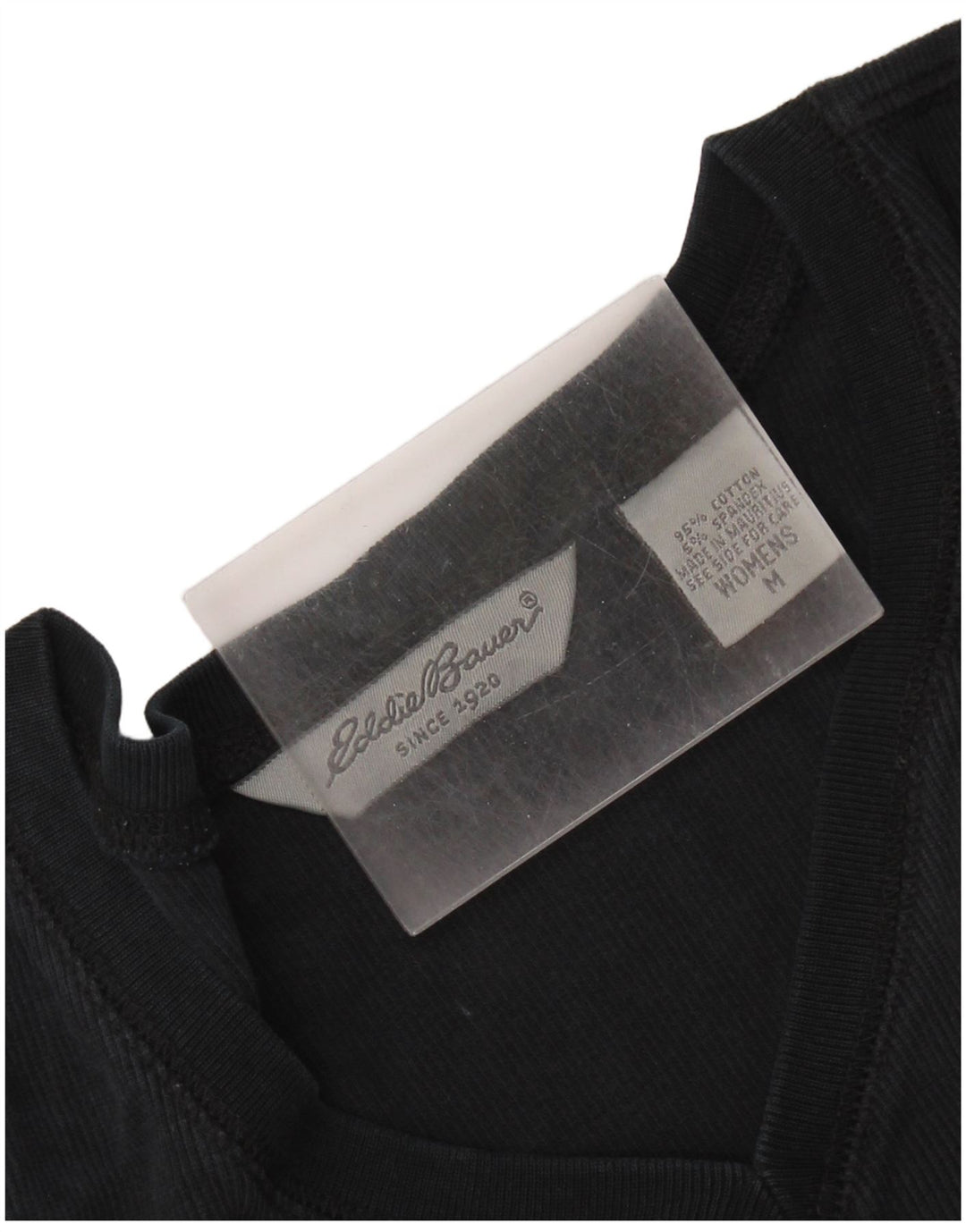 EDDIE BAUER Haut à manches longues pour femme UK 14 Coton noir moyen