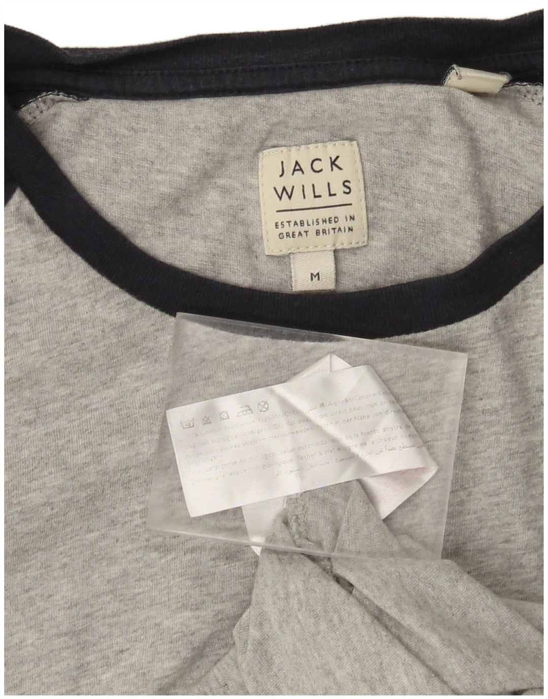 JACK WILLS Haut Homme Manches Longues Gris Moyen Colorblock Coton