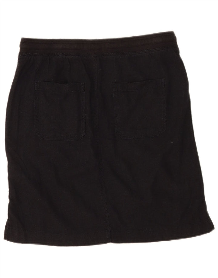 Marks & Spencer Jupe mi-longue pour femme UK 10 Small W30 Lin noir