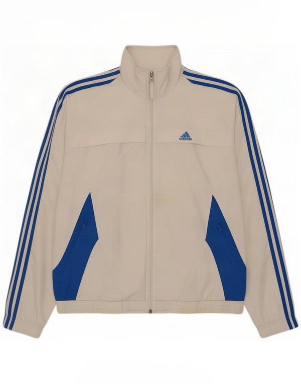 Adidas Veste de survêtement pour homme UK 36/38 Petit Blanc Colorblock Polyester