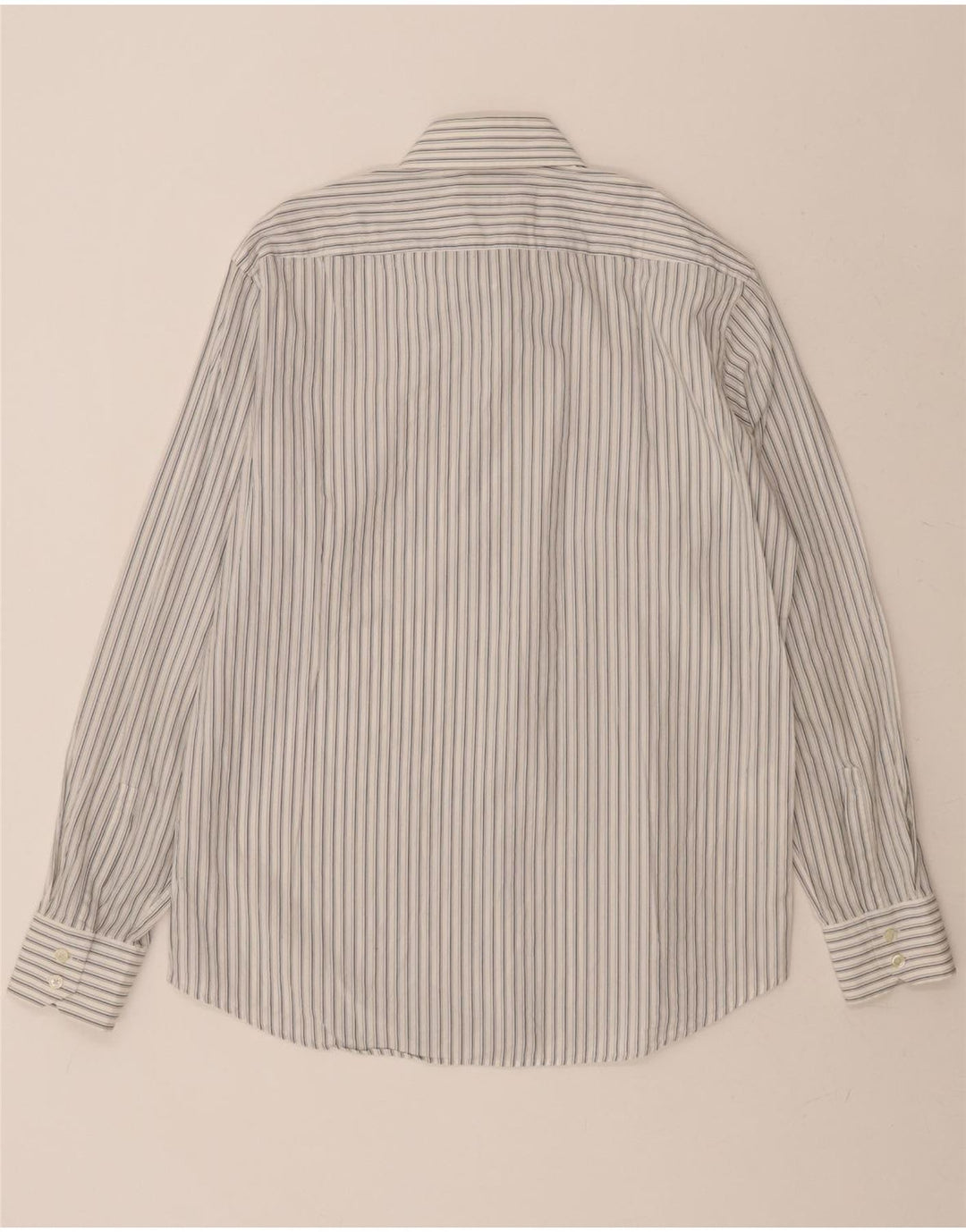 HUGO BOSS Mens Shirt Size 41 16 Large White Striped Cotton Vintage Hugo Boss and Second-Hand Hugo Boss from Messina Hembry 