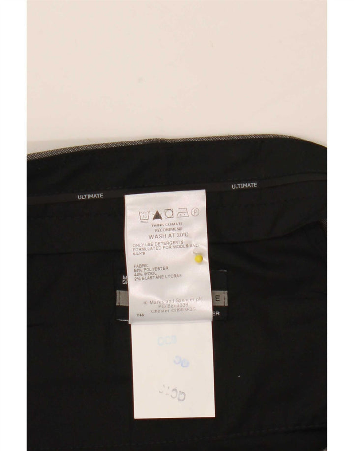 Marks & Spencer Pantalon de costume Ultimate Pegged pour homme W38 L31 Gris Polyester