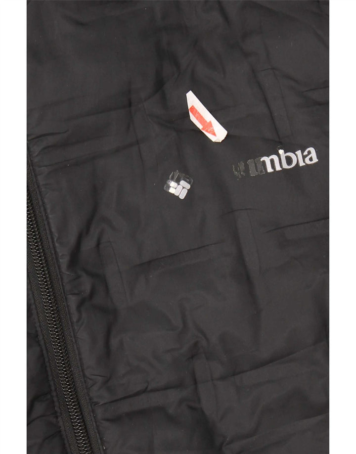 Columbia Veste rembourrée à capuche pour homme UK 40 Large Noir Polyester