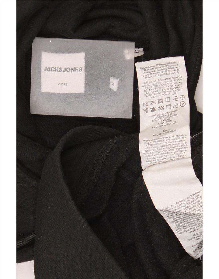 Jack & Jones Pull à capuche graphique pour homme Petit Noir Polyester