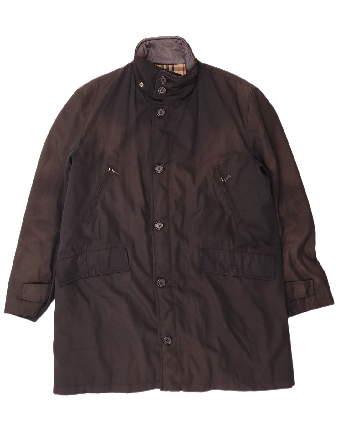 BURBERRY Manteau Homme UK 40 Grand Noir Polyamide Classique