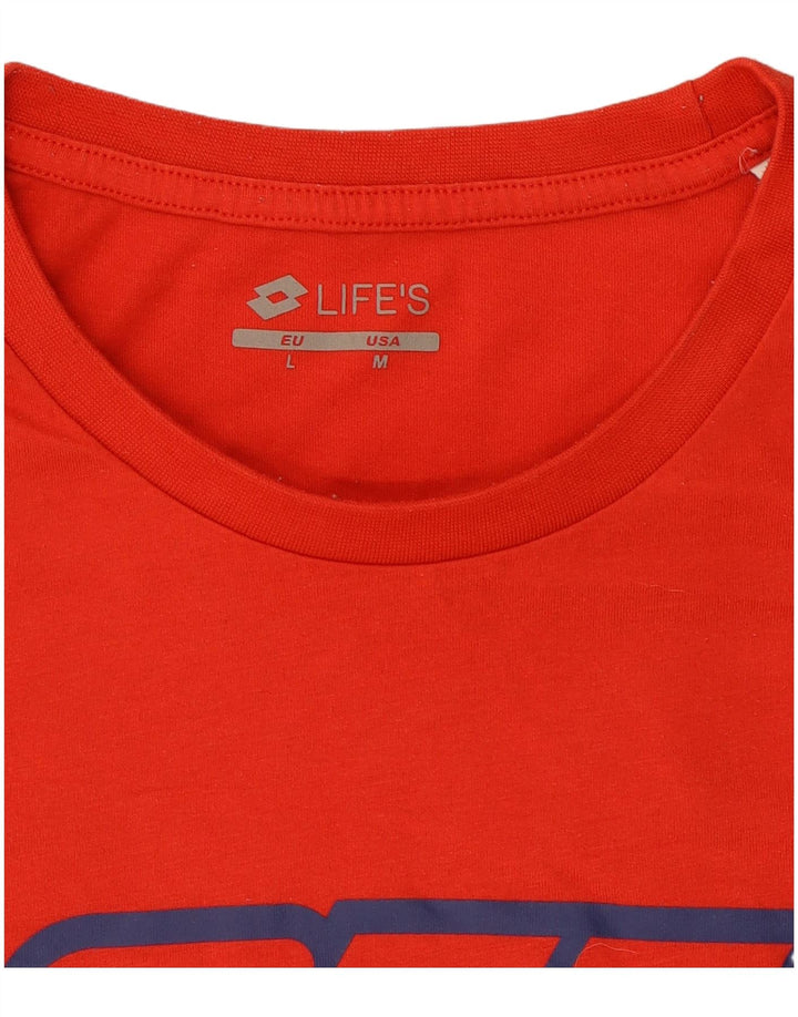 Lotto T-Shirt Graphique Homme Rouge Moyen