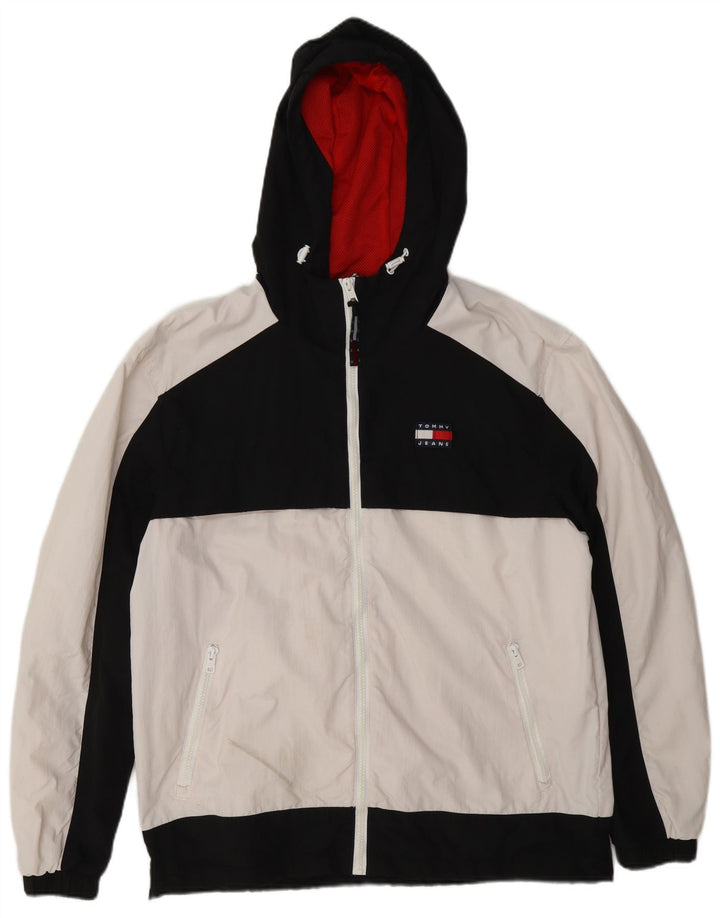 Tommy Hilfiger Veste coupe-vent pour homme UK 38 Medium Blanc Colourblock