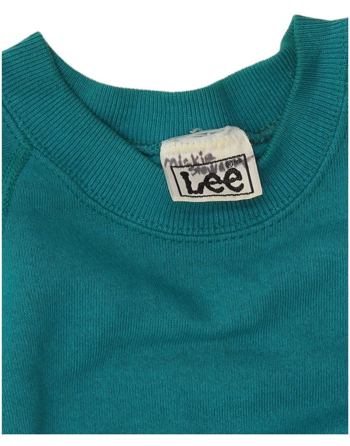 Lee Pull à col rond pour femme UK 14 Bleu moyen Coton
