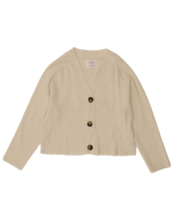 Zara Cardigan court pour fille 11-12 ans Beige Viscose