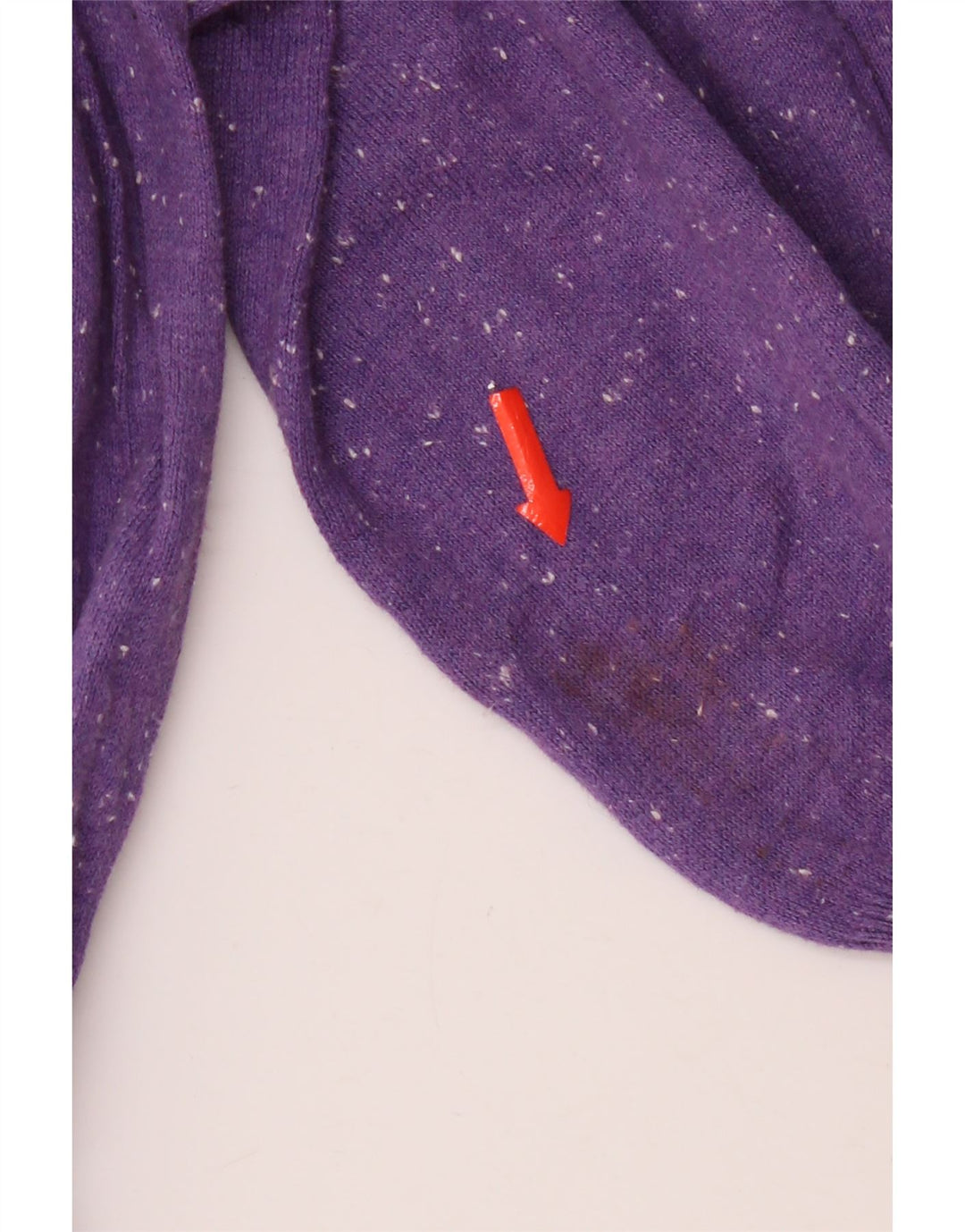 Superdry Pull col V en coton moucheté violet moyen homme